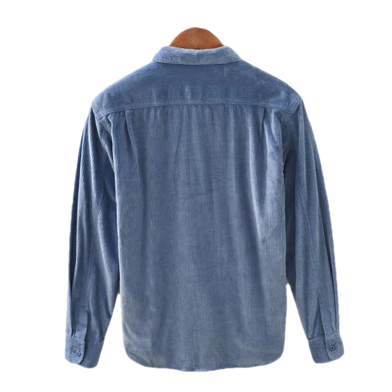 Men's Corduroy Shirt Shirt Jacket Overshirt Plain Street Daily Yellow Blue Gray Long Sleeve Turndown Fall Winter Clothing Apparel Button-Down4