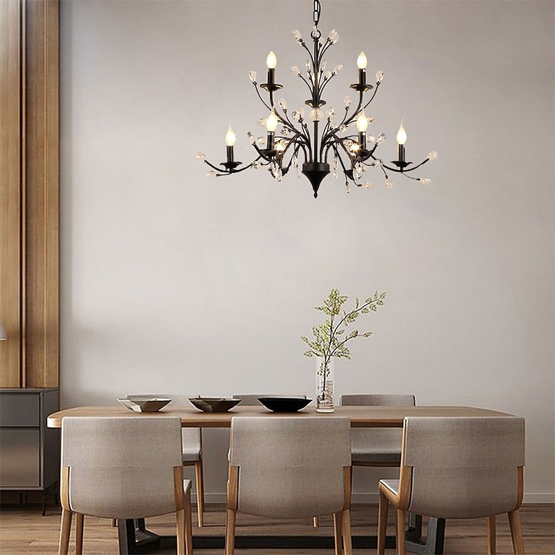 12 Bulbs 112 cm Mini Style Chandelier Metal Painted Finishes Retro / Traditional / Classic 110-120V / 220-240V