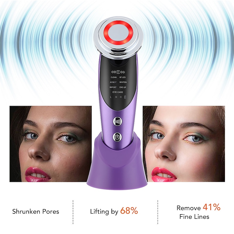 7 in 1 Face Lift Devices  RF Microcurrent Skin Rejuvenation Facial Massager Light Therapy Anti Aging Wrinkle Beauty Apparatus4