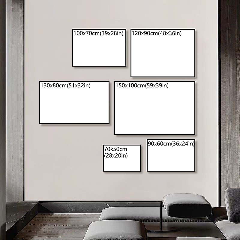 Oil Painting 100% Handmade Hand Painted Wall Art On Canvas Golden Blue Abstract Moasic Effect Home Decoration Decor Rolled Canvas No Frame Unstretched2