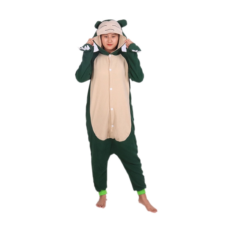 Adults' Cartoon Group Costume Nightwear Wearable Blanket Hoodie Carnival Costume Snorlax Onesie Pajamas Kigurumi Pajamas Funny Costume For Men and Women Carnival Cartoon4