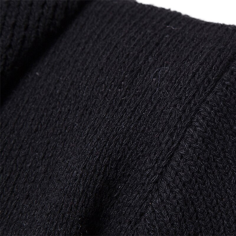 Men's Sweater Cardigan Sweater Sweater Hoodie Ribbed Knit Tunic Knitted Solid Color Hooded Basic Stylish Outdoor Daily Clothing Apparel Winter Fall Black Gray M L XL2