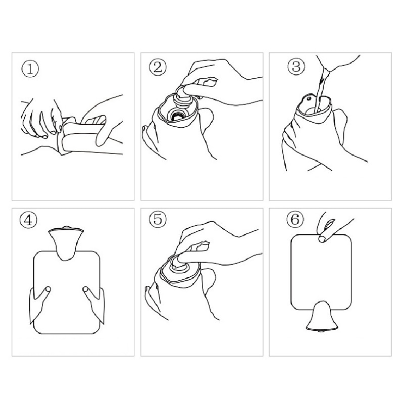 Hot Water Bottle Hot Water Bag With Plush Cover 1 Liter For Cramps, Pain Relief, Removable Hot Cold Pack Hot Water Bed Warmer3