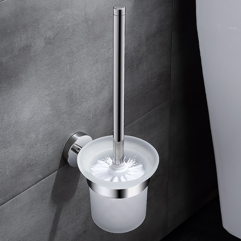 Mirror Polished Silver Toilet Brush Holder Matt Black Rustproof SUS304 Stainless Steel Bathroom Accessories High Quality3