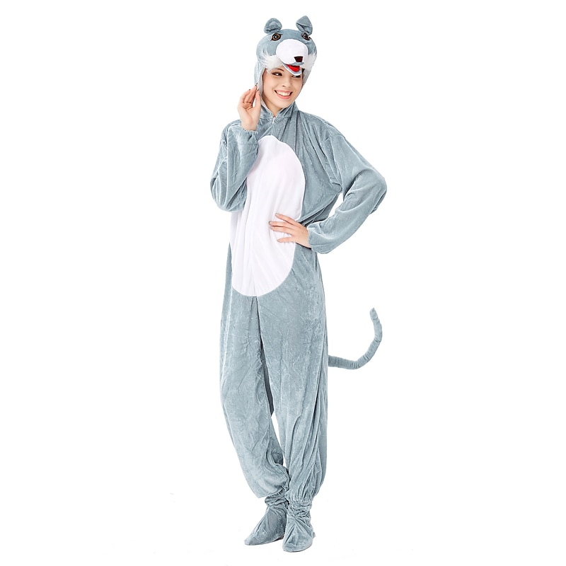 Adults' Character Onesie Costume Carnival Costume Wolf Onesie Pajamas Kigurumi Pajamas For Men and Women Carnival Cartoon2