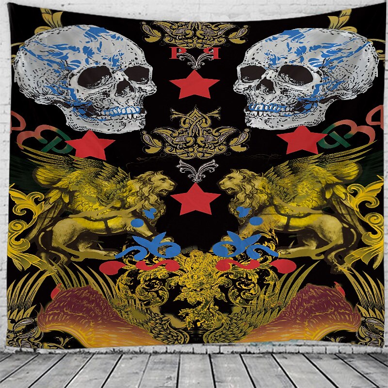 Halloween Decorations Tapestry Skeleton Wall Art Large Hanging Tapestry Mural Decor Photograph Backdrop Blanket Curtain Home Bedroom Living Room Graveyard4