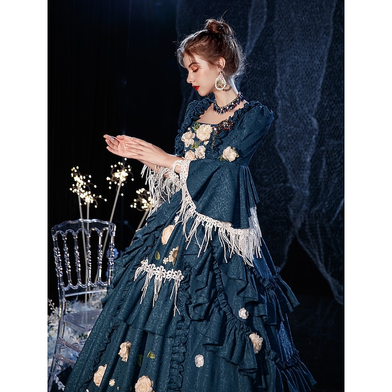 Gothic Victorian Vintage Inspired Dress Party Costume Prom Dress Princess Shakespeare Solid Color Ball Gown Fancy Dress Women's Christmas Carnival New Year Party Evening Party Masquerade Adults' Dress4