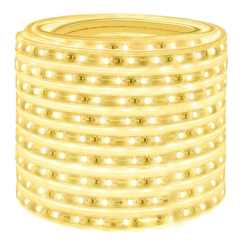 LED Strip Light Plug in Outdoor Waterproof IP67 AC220V 4040 LED Strip Light Diode Tape Holiday Decorative Light LED String with 60led / m with EU Plug3