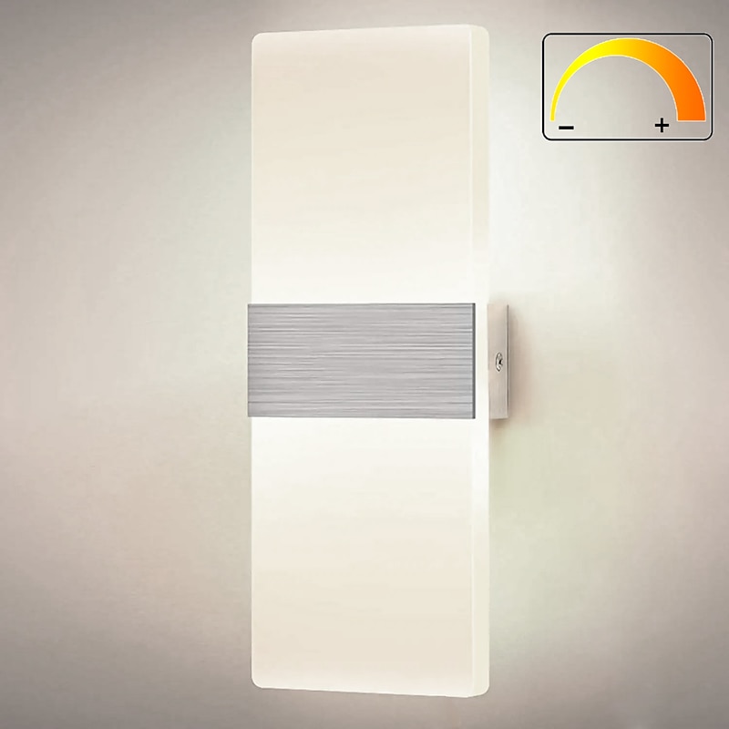Modern Dimmable LED Acrylic Wall Lamp 7W Warm LightWhite Light Up and Down Light is Applicable to Bedroom Corridor Stair Indoor Home Decoration Lighting Fixtures3