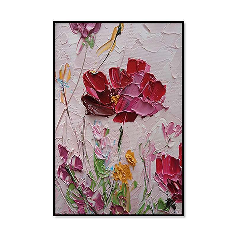 Handmade Oil Painting Canvas Wall Art Decoration Modern Flowers for Home Decor Rolled Frameless Unstretched Painting2