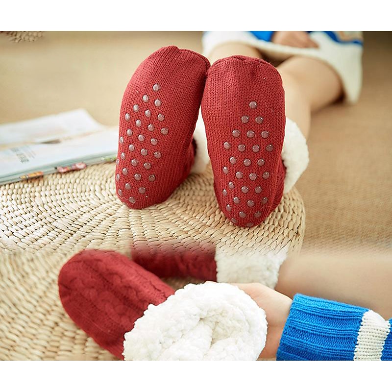 Women's House Socks With Grippers Super Soft Warm Cozy Fuzzy Fleece-Lined Socks Stockings Autumn Winter Ladies Floor Socks2