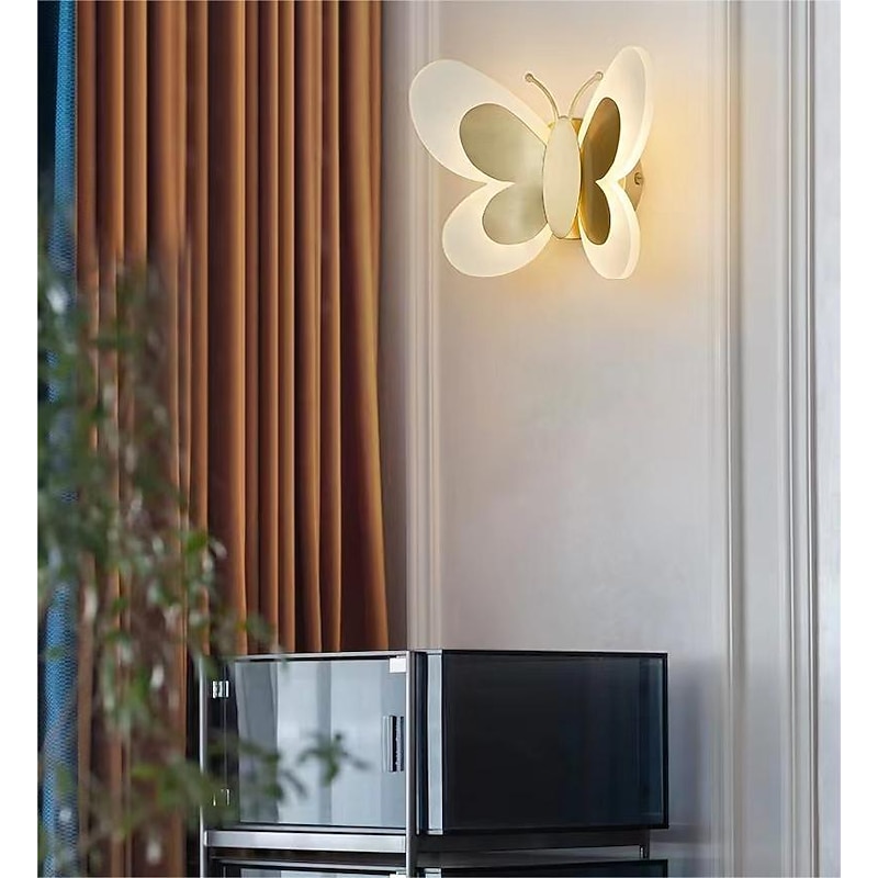 LED Butterflies Indoor Wall Lights, Unique Wall Sconces Light Fixture Wall Lamp for Living Room Bedroom