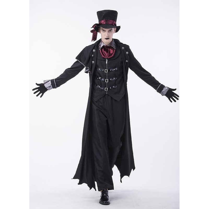 Vampire Halloween Outfits Fancy Costume Costume Party Steampunk Adults' Men's Halloween Carnival Performance Easy Halloween Costumes Dress Up3
