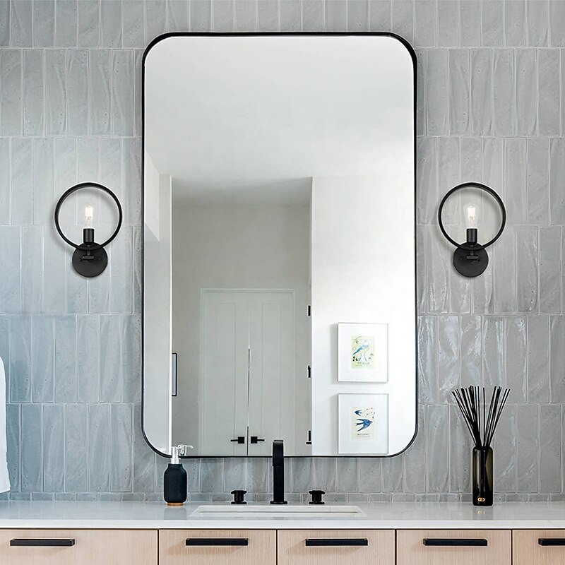 Vintage Black Wought Iron  Wall Lights  Bedroom Living Room Corridor Wall Lamp3