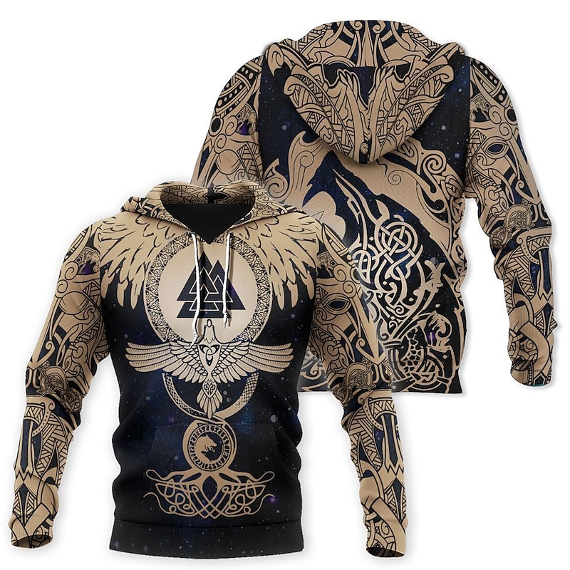 Men's Wings Templar Cross Knights Templar Letter Graphic Prints Hoodie Hoodies Sweatshirt Streetwear Designer Long Sleeve Hooded Daily Sports Wine Red Black Fall Spring &  Fall Designer4