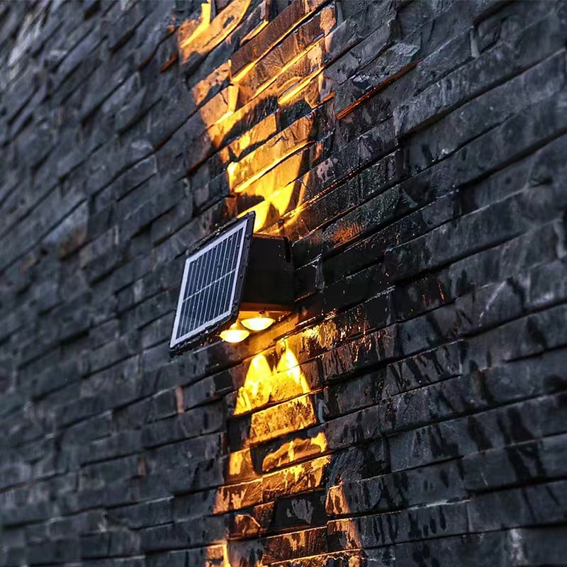 Outdoor Solar Wall Lights LED Garden Lights Smart Light Control Sensor Waterproof Wall Light Courtyard Porch Lamp Balcony Fence  Passage Lighting Landscape Decoration Solar Night Light4