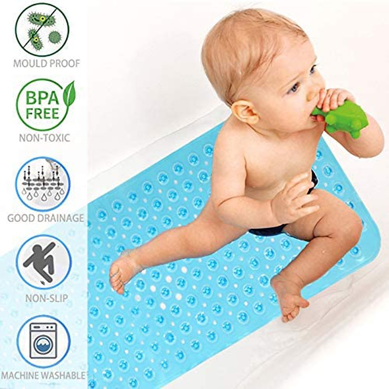 Bath Mat Non-slip Bathtub Mat Extra Long Non Slip Bathroom Shower Antibacterial Bathtub New The Bathroom Bathtub Non-slip Bathroom Waterproof Massage Foot Pad3
