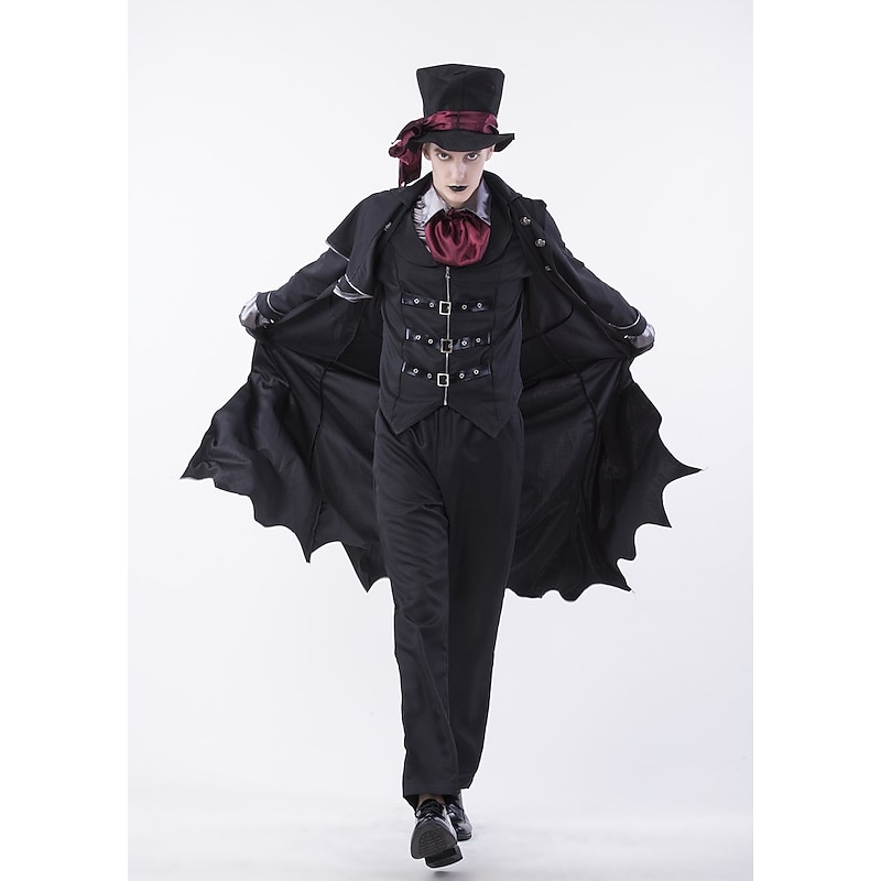 Vampire Halloween Outfits Fancy Costume Costume Party Steampunk Adults' Men's Halloween Carnival Performance Easy Halloween Costumes Dress Up4
