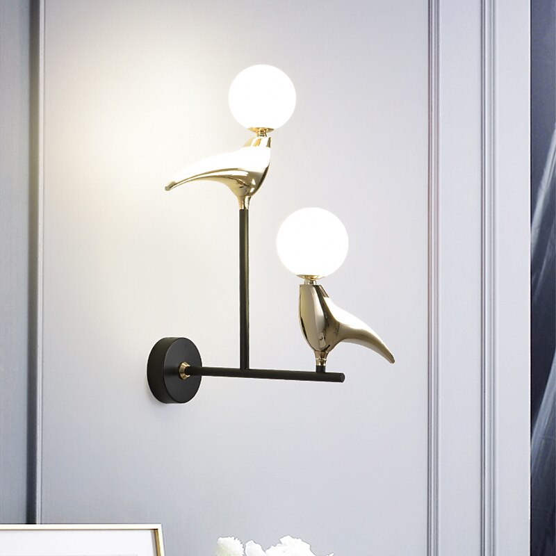 Modern Bird Lovely Wall Light Nordic Brotate Bird Bedside Foyer Wall Sconce Art Bedroom Bedside Wall Lamp Home Decor4