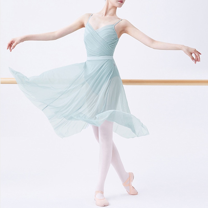 Ballet Skirts Tulle Women's Performance Training Sleeveless High Chinlon