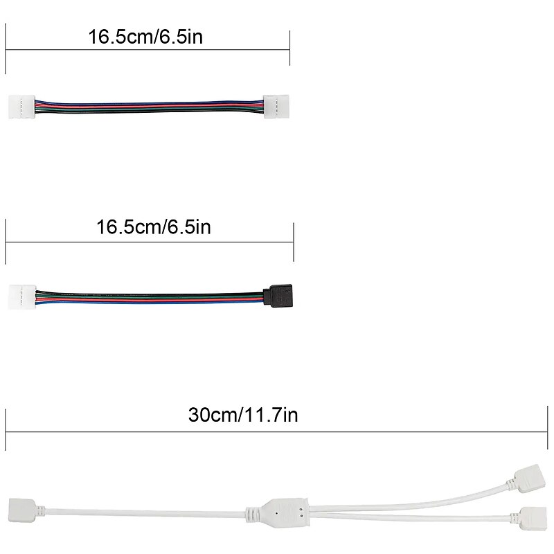 DIY LED Llight Bar Connector Kit is Applicable to 5050 10mm 4-pin Including 8 Kinds of Solderless LED Light Bar Accessories Providing Most Parts4
