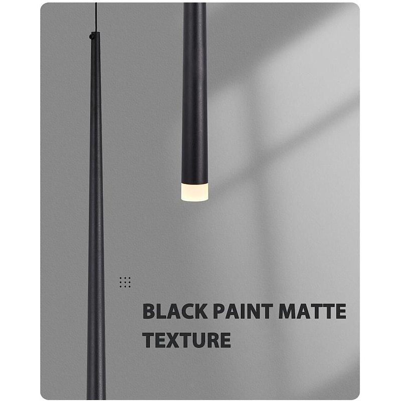 6-Light LED Pendant Light Cone Tube Nordic Style Black/White Bar Mini Design Hanging Lamp Kitchen Island Light Bar Table  Dining Room Living Room Adjustable Lamps3