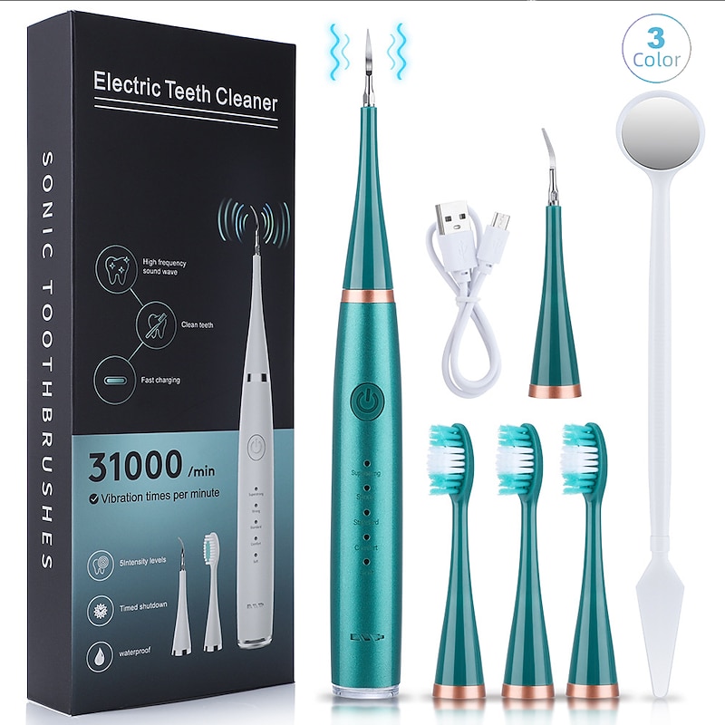 Electric Toothbrush Sonic Dental Scaler Teeth Whitening kit Tooth Whitener Calculus Tartar Remover Tools Cleaner Stain Oral Care