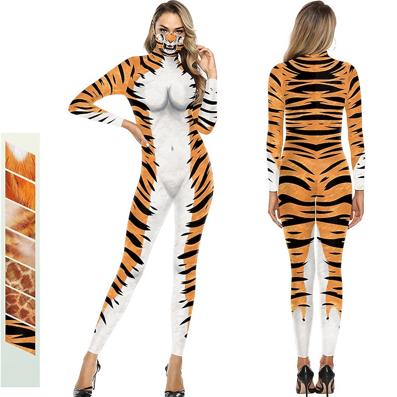 Zentai Suits Cosplay Costume Catsuit Animal Carnival Costume Full Body Suit Men's Women's Cosplay Sexy Costume Animal Costume for Carnival Masquerade Adults'