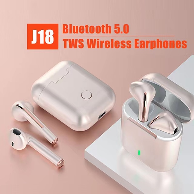 J18 TWS True Wireless Bluetooth Headphones With Microphone Earphones Gaming Headset Sport Earbuds For Android iOS Smartphones2