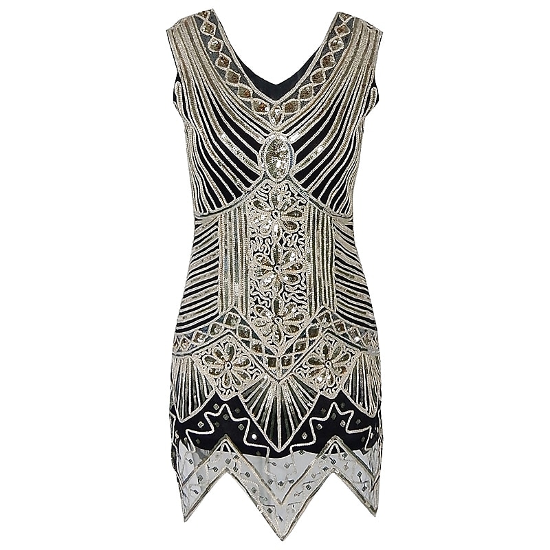 The Great Gatsby Plus Size Roaring 20s 1920s Cocktail Dress Vintage Dress Flapper Dress Outfits Masquerade Prom Dress Halloween Costumes Prom Dresses Women's Costume Vintage Cosplay Party Prom Dress4