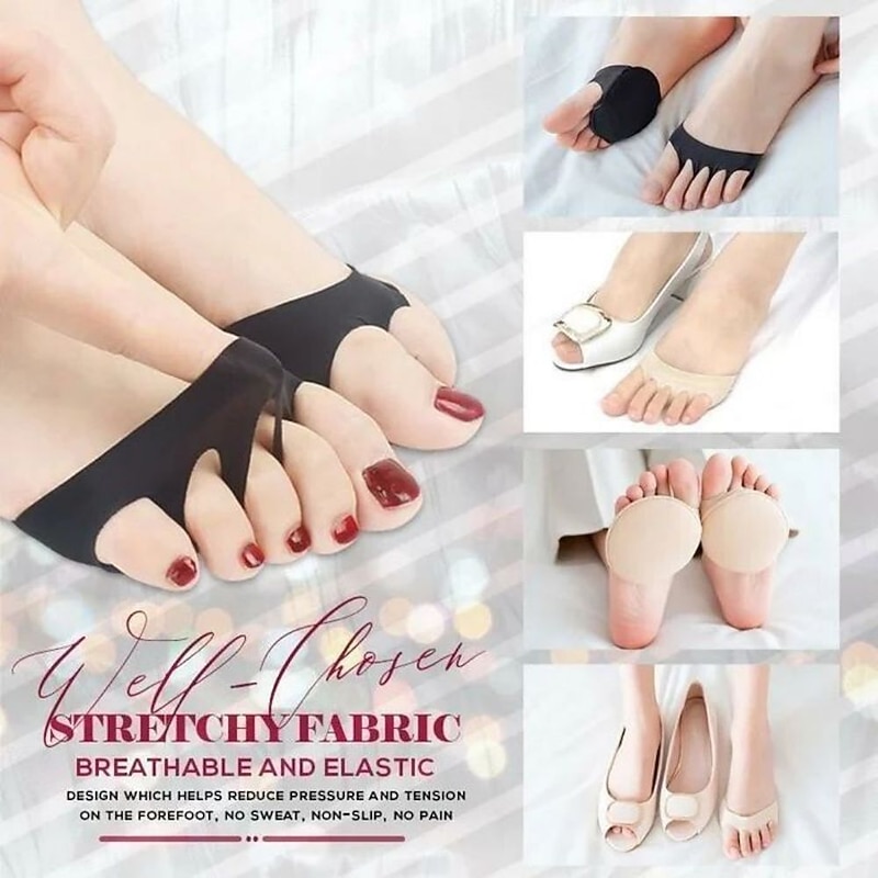 Forefoot Pads Honeycomb Fabric,High Heels Invisible Socks Forefoot Protector Forefoot Pad Toe Protector High Heels Toe Inserts Shoe Inserts3