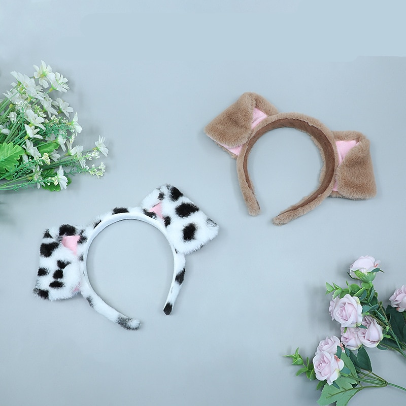 Carnival Party Pprops Bear Ears Headband Dog Ears Headband Dalmatian Ears Headband for Kids Women Men3