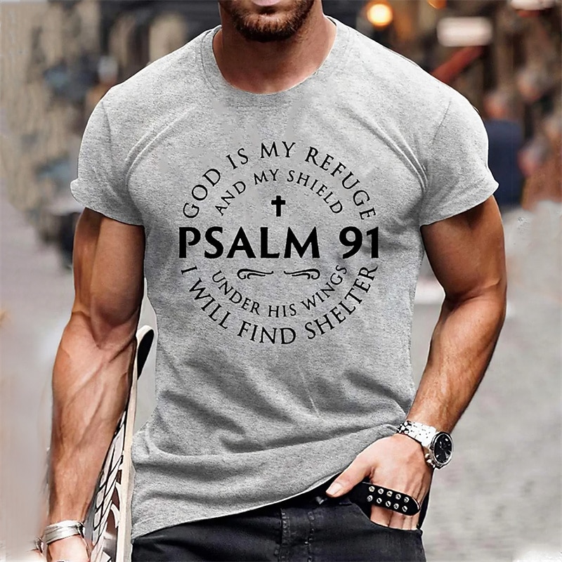 Men's Graphic T-Shirt: Psalm 91 