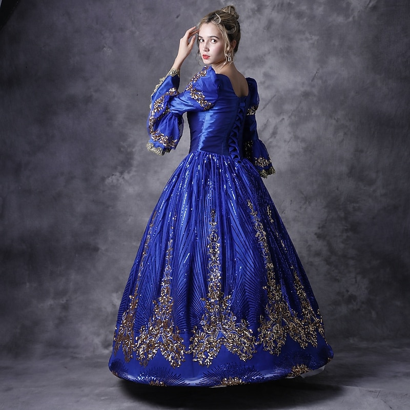 Princess Shakespeare Gothic Victorian Rococo Vintage Medieval Dress Party Women's Cosplay Costume Prom Dress Masquerade 3/4-Length Sleeve Ball Gown3