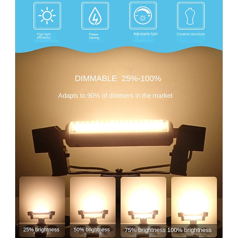 2pcs R7S LED Bulbs 13W J Type 118MM J118 Replace Halogen 100W 120W Floodlight Diode Spot Light AC 220V-240V2