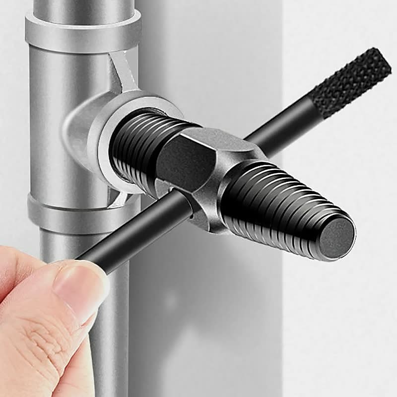 4/6 Points  Double Head Pipe Screw Extractor Broken Screw Bolt Extractor Screw Repair Extractor Damaged Screw Remover Tool