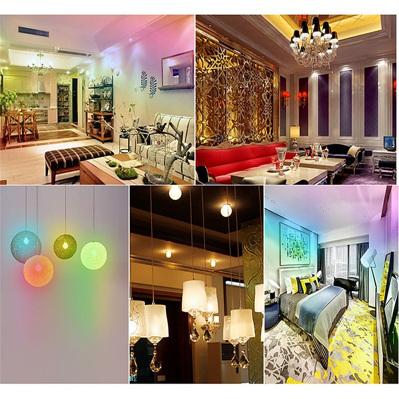 GU10 LED Spot Light Bulbs 5W Color Changing with Remote RGB   White  Memory Mood Ambiance Lighting4