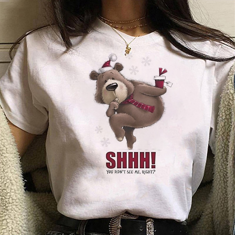 Christmas Santa Claus T-shirt Anime Cartoon Anime Classic Street Style For Couple's Men's Women's Adults' Hot Stamping2