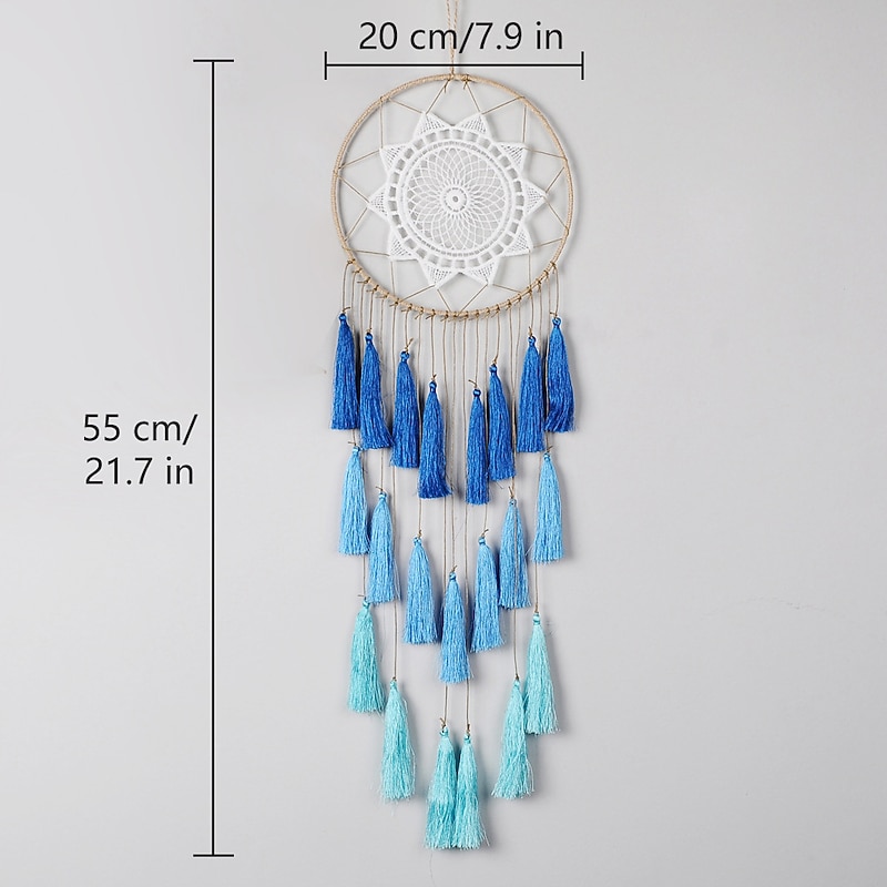 Bohemian tassel dream catcher large circle lace Home Decoration pendant friend gift2