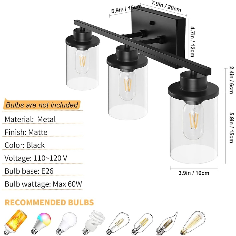 Indoor Vintage Indoor Wall Lights Bedroom Bathroom Iron Wall Light 220-240V 5 W3