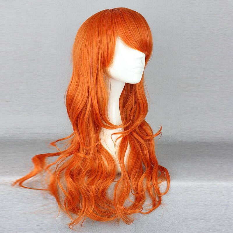 Cosplay Wigs Heat Resistant Synthetic Hair Anime  Party Wig Orange Carnival Party Wig Halloween Wigs2