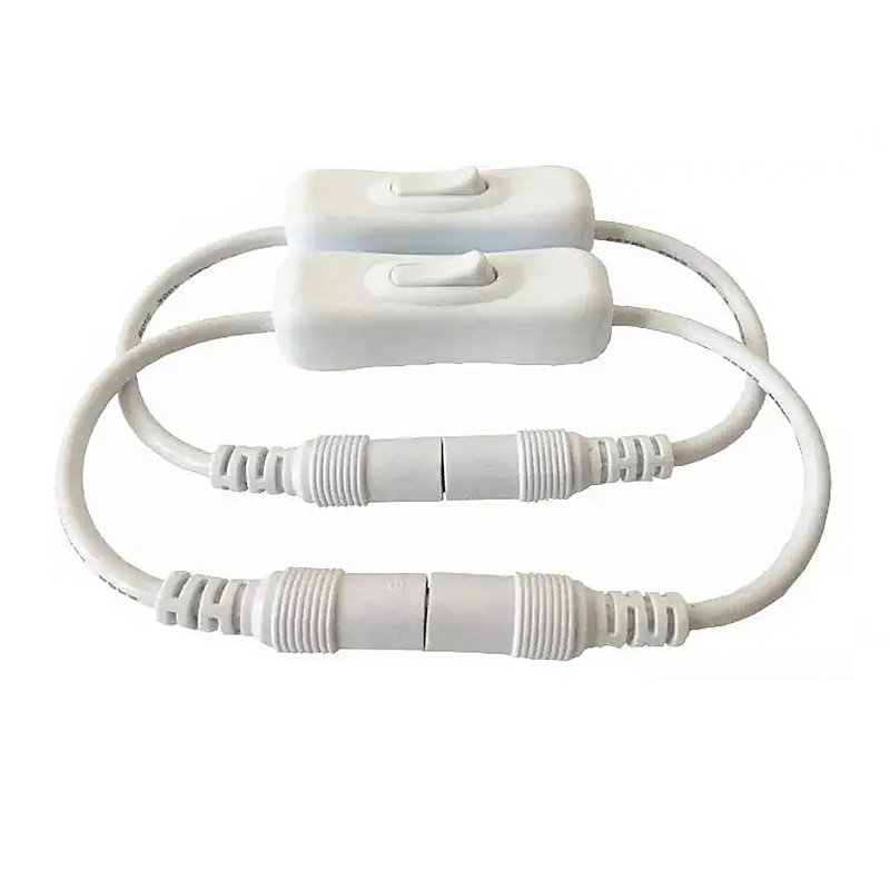 2pcs 30cm DC 5.5mm x 2.5mm Male to Female Switch Connecting Cable (suitable for LED CCTV security camera)2