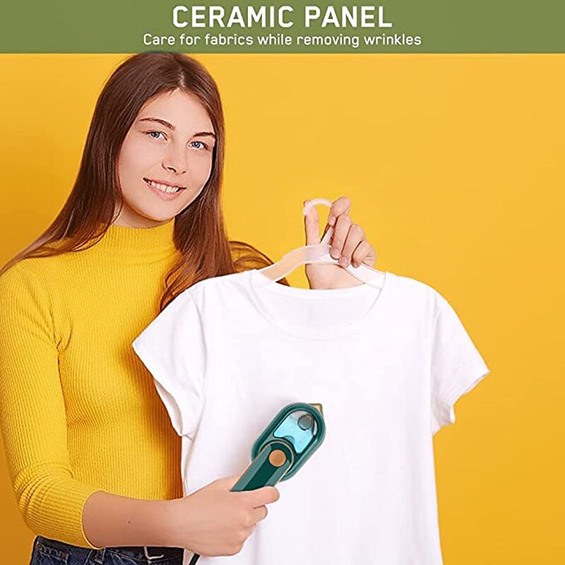 Mini Iron Portable Handheld Steam Iron - Non-Stick Ceramic Sole Plate Fast Heating 360 Ironer for Home Business Travel Sewing Quilting Heat Transfer Crafts 6