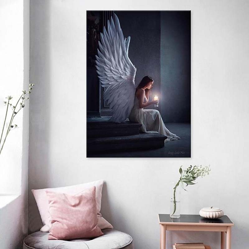 1 Panel People Prints Angel Girl Wall Art Canvas Modern Wall Hanging Gift Home Decoration Rolled Canvas No Frame Unframed Unstretched3