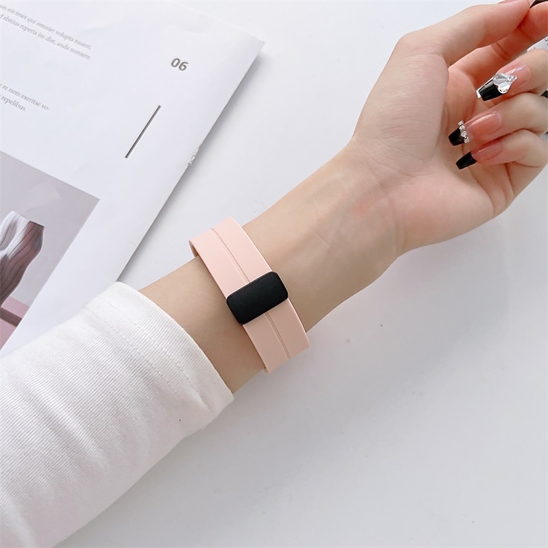 Watch Band for Samsung Watch 7/6/5/4  40/44mm, Watch 5 Pro 45mm, Watch 6 Classic 43/47mm, Watch 4 Classic 42/46mm Silicone Replacement  Strap 20mm Magnetic Clasp Adjustable Sport Band Wristband4