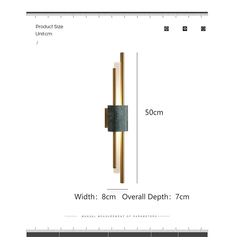 Lightinthebox 1-Light 50cm LED Wall Lights Classic Nordic Style Wall Lamps Line Design  Living Room Bedroom Aluminium Alloy Traditional Wall Light 110-120V 220-240V 5 W4
