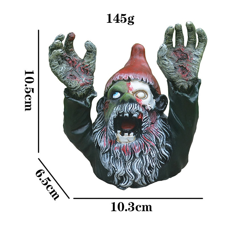 Halloween Ghost Festival Zombie Gnome Bust Statue Resin Handicraft Ornaments Garden Courtyard Decoration3