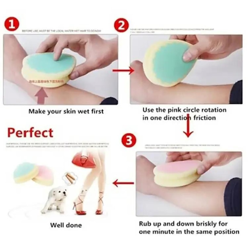 Magic Painless Hair Removal Depilation Sponge Pad Remove Hair Remover Women Hair Remover Sponge Effective Skin Care4