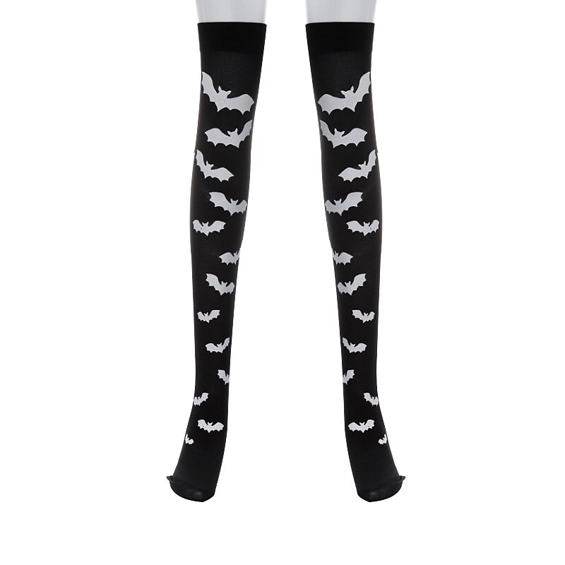 Skeleton Skull Halloween Socks / Long Stockings Halloween Props Halloween Women's Halloween Mardi Gras Easy Halloween Costumes Dress Up4