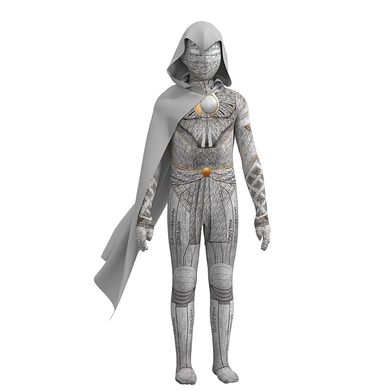 Moon Knight Avengers Outfits Masquerade Men's Boys Movie Cosplay Cosplay Costume Party Gray Leotard / Onesie Masquerade Polyester World Book Day Costumes3